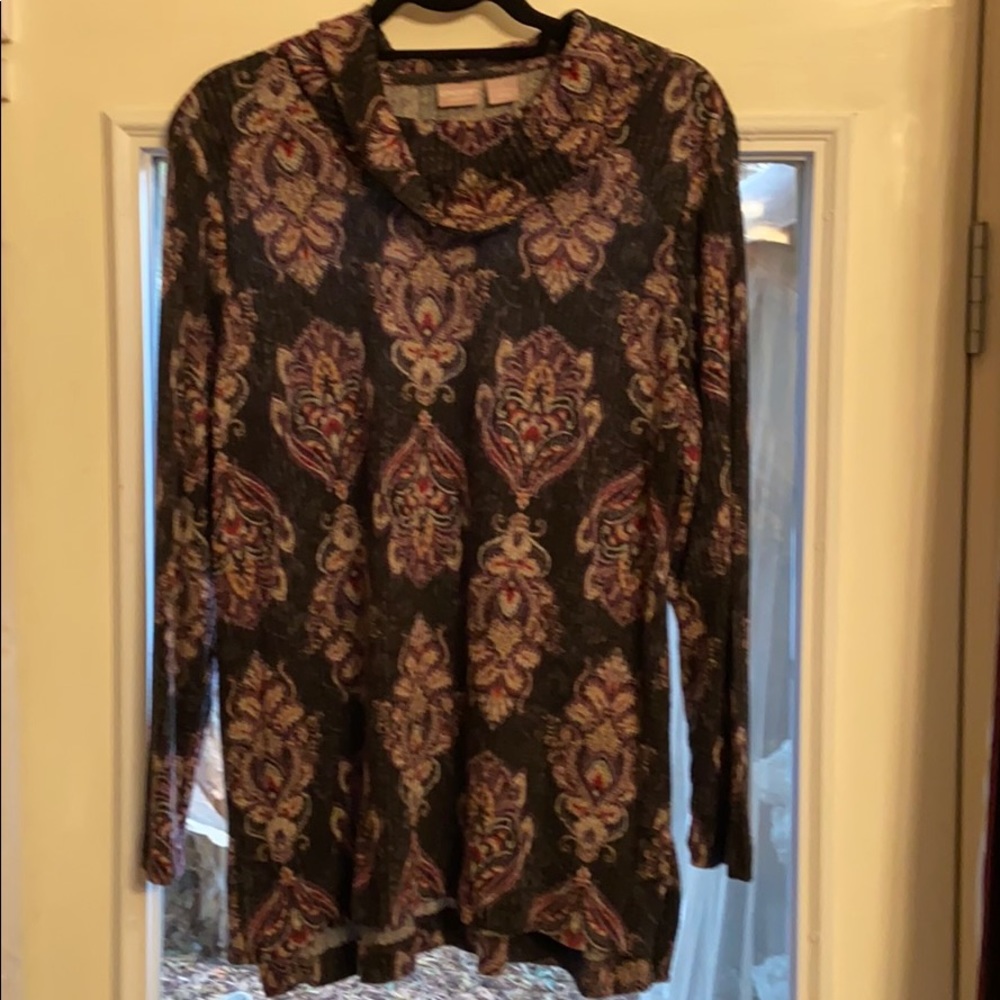Paisley print hi/lo tunic